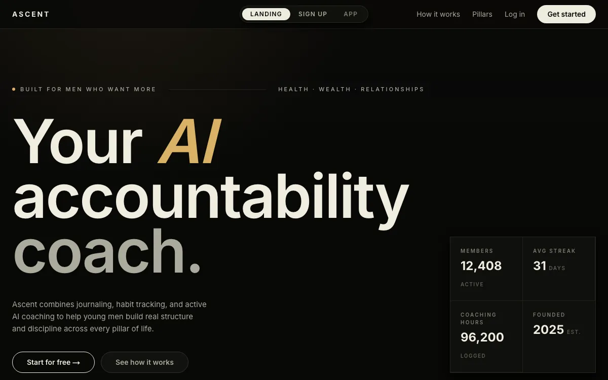 Ascent AI website preview